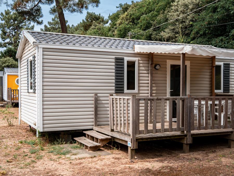 Mobilhome 4 personnes - Mobil-home Confort 27.5m² (2 chambres) + terrasse bois semi-couverte 11m² 0