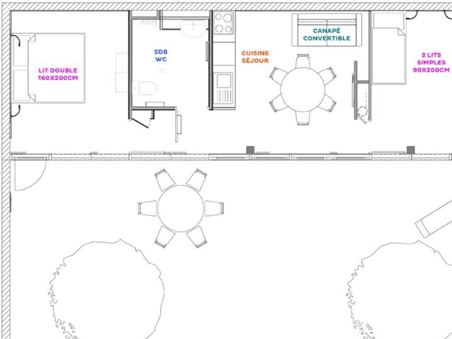 Gîte 6 personnes - Roches et Vallées PMR 50 m² 14