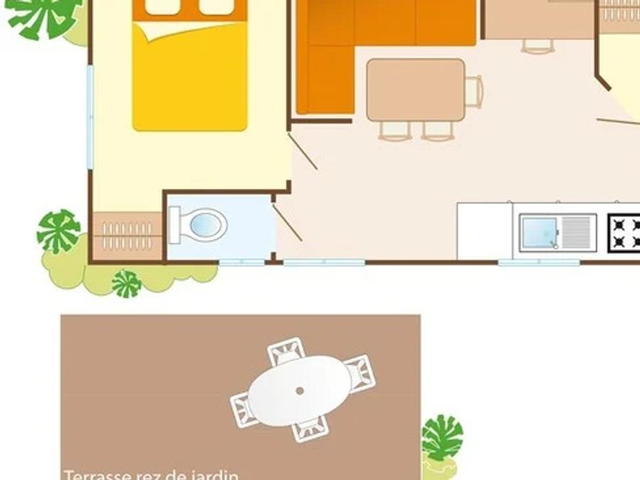 Mobilhome 6 personnes - Classic | 2 Ch. | 4/6 Pers. | Terrasse simple | Clim. 6