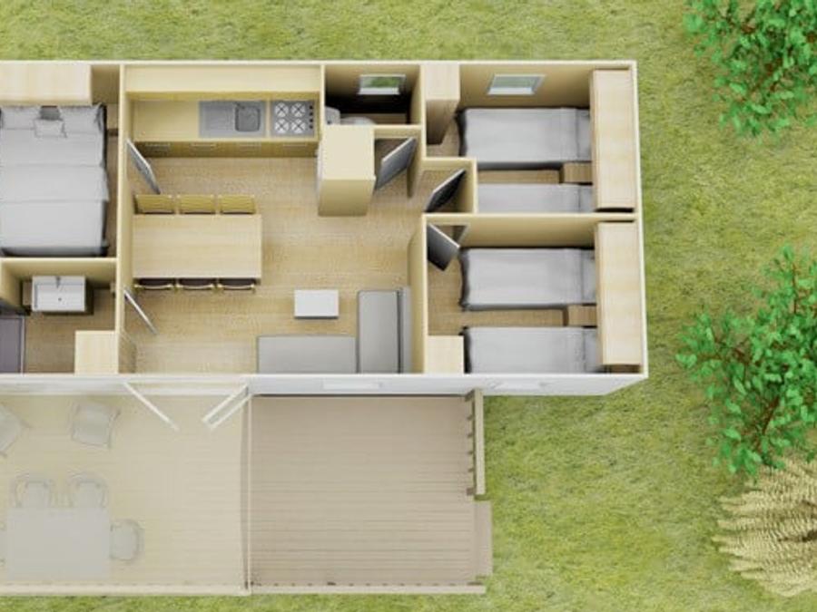 Mobilhome 6 personnes - Classic | 3 Ch. | 6 Pers. | Terrasse surélevée | Clim. 7