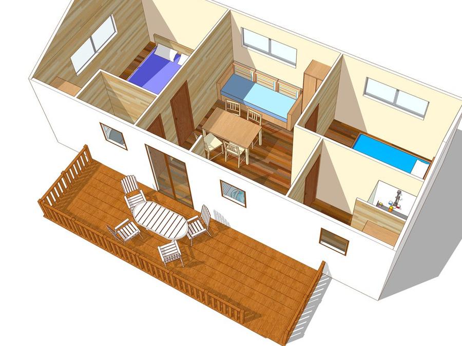 Mobilhome 4 personnes - Classic | 2 Ch. | 4 Pers. | Terrasse surélevée | Clim. 7