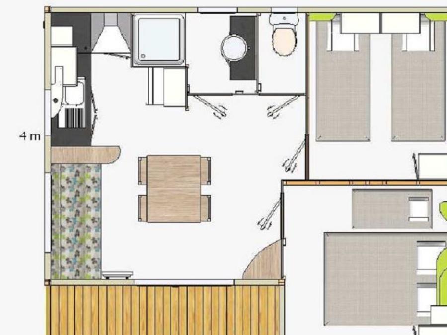 Chalet 4 personnes - CONFORT+ (2 chambres) 6