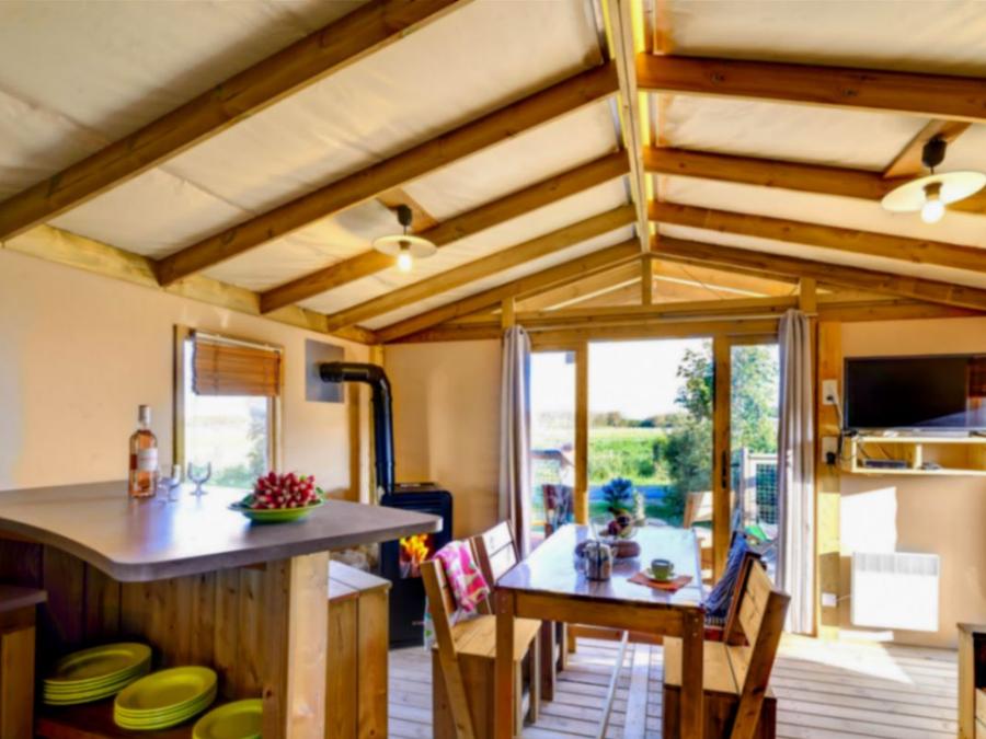 Tente en toile et en bois 4 personnes - LODGE PREMIUM SWEET 3
