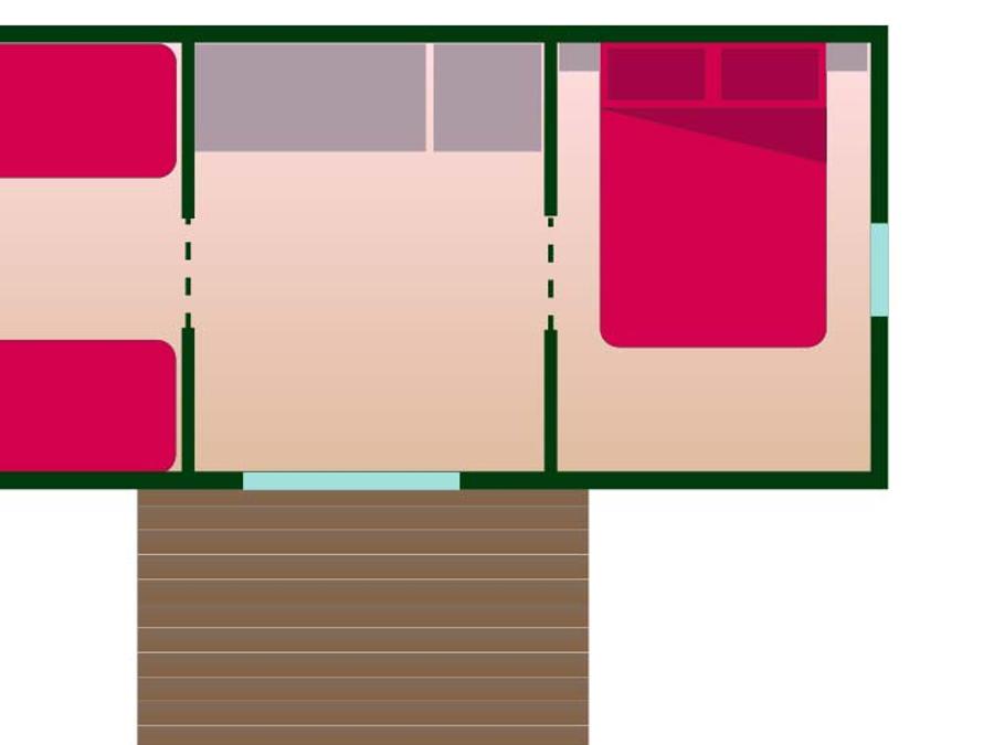 Bungalow toilé 4 personnes - COCO SWEET sans sanitaires 10