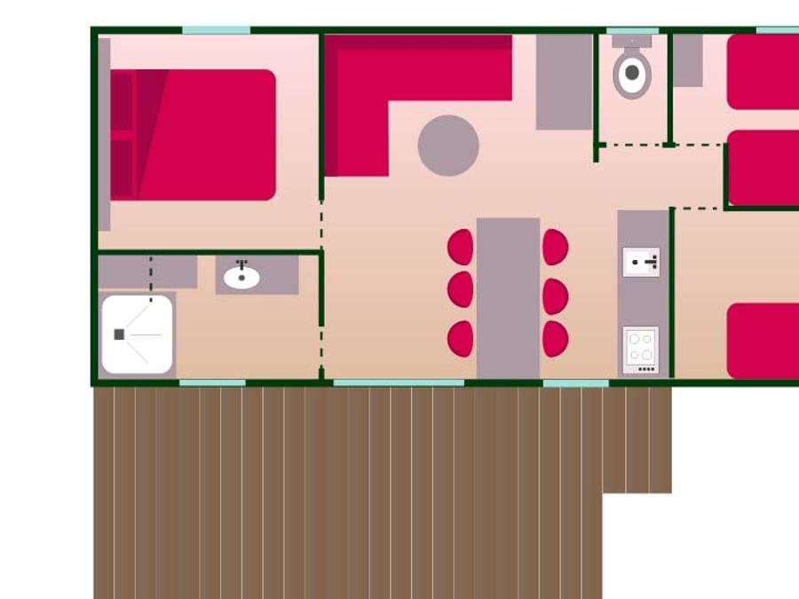 Mobilhome 4 personnes - Cottage FAMILY 3