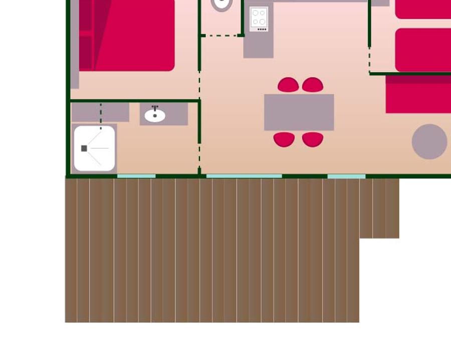 Mobilhome 4 personnes - COTTAGE ETOILE 3
