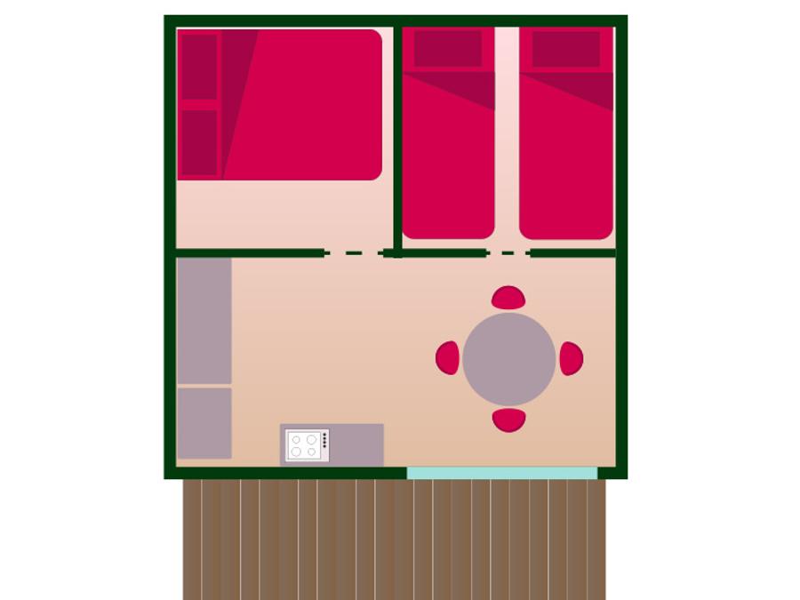 Bungalow toilé 4 personnes - BENGALI - sans sanitaires 3