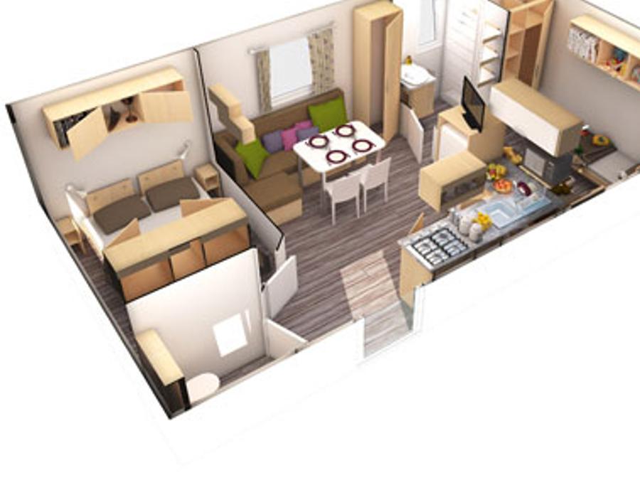 Mobilhome 2 personnes - SUNELIA CONFORT DUO 6