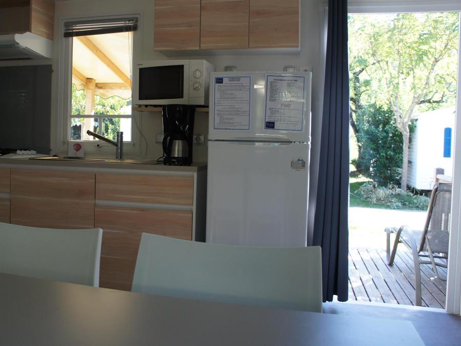 Mobilhome 7 personnes - Mobil home Standard 32 m² 3 chambres + terrasse 12m² semi-couverte (9m²) 6/7 pers 4