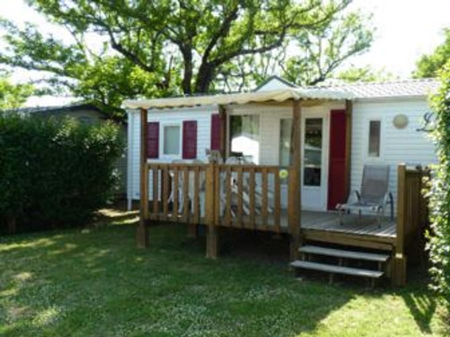 Mobilhome 5 personnes - Mobil home Premium 32 m² 2 chambres + terrasse 12m² semi-couverte (9m²) + TV + climatisation 4/5 pers 0