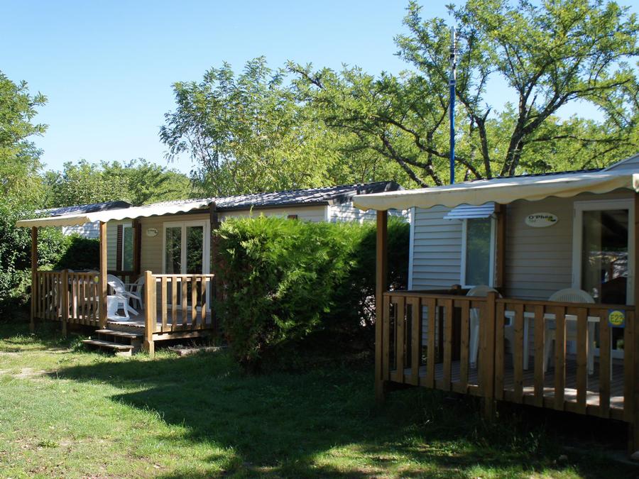Mobilhome 5 personnes - Mobil home Confort 32 m² 2 chambres + terrasse 12m² semi-couverte (9m²) + TV 4/5 pers 9