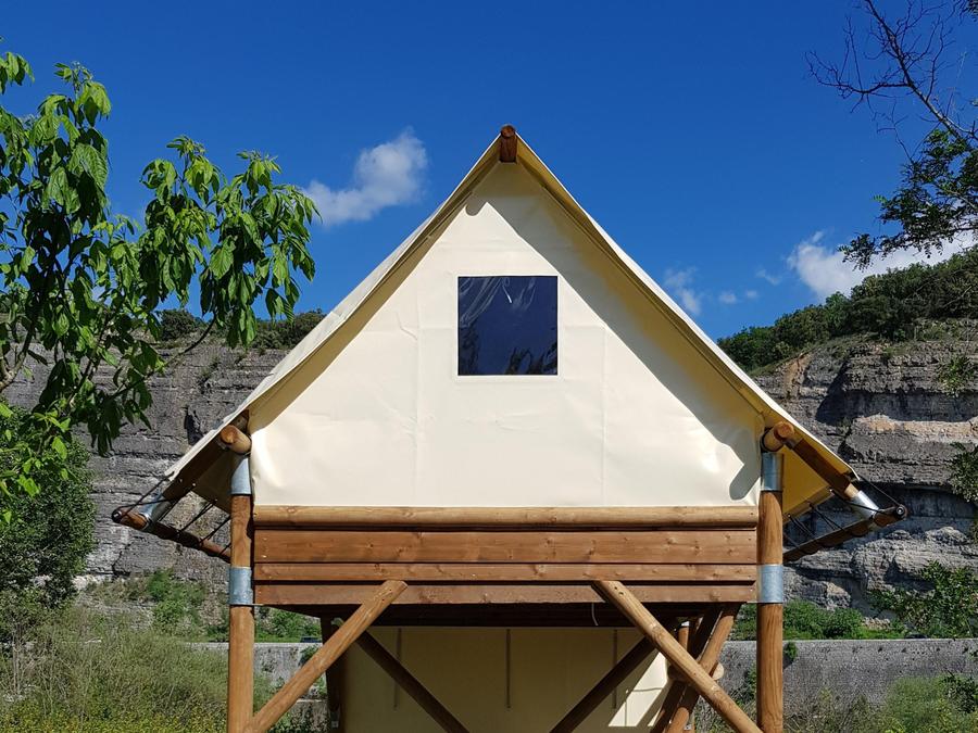 Tente en toile et en bois 2 personnes - Tente Bivouac Confort 6m² 1 chambre 1/2 pers 3