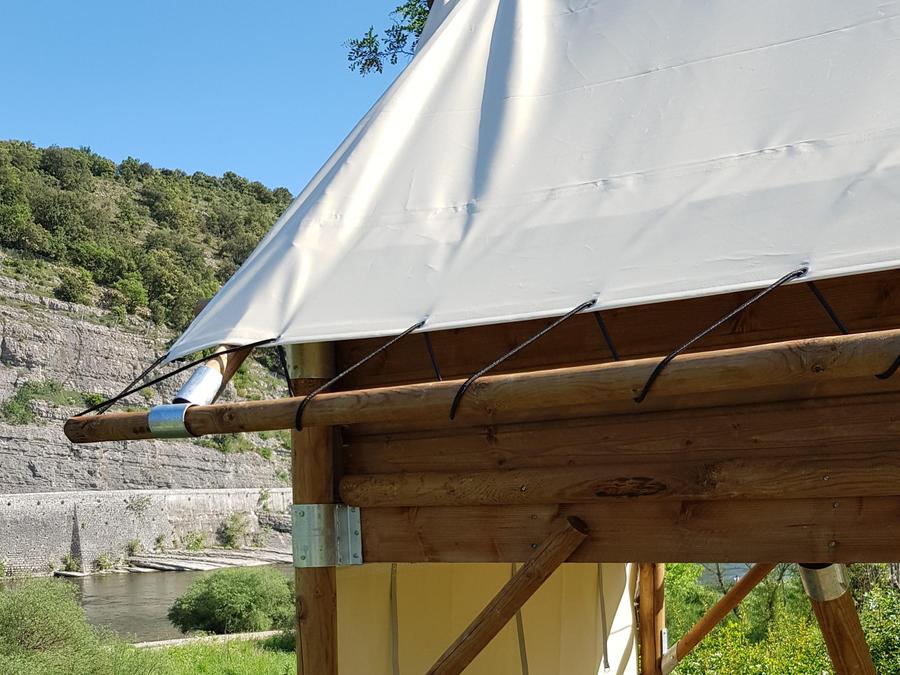 Tente en toile et en bois 2 personnes - Tente Bivouac Confort 6m² 1 chambre 1/2 pers 2