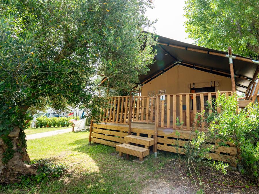 Tente en toile et en bois 5 personnes - Safari Lodge all season 5