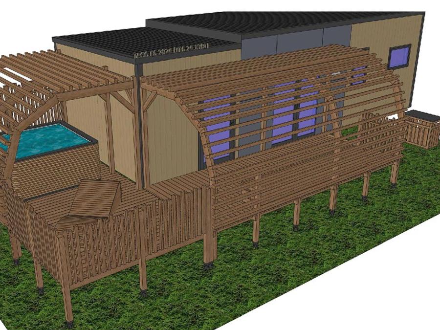 Mobilhome 6 personnes - TAOS Luxe 40m2 terrasse couverte + Jacuzzi privatif - 6 pers 3 chambres 2 sdb - clim 5