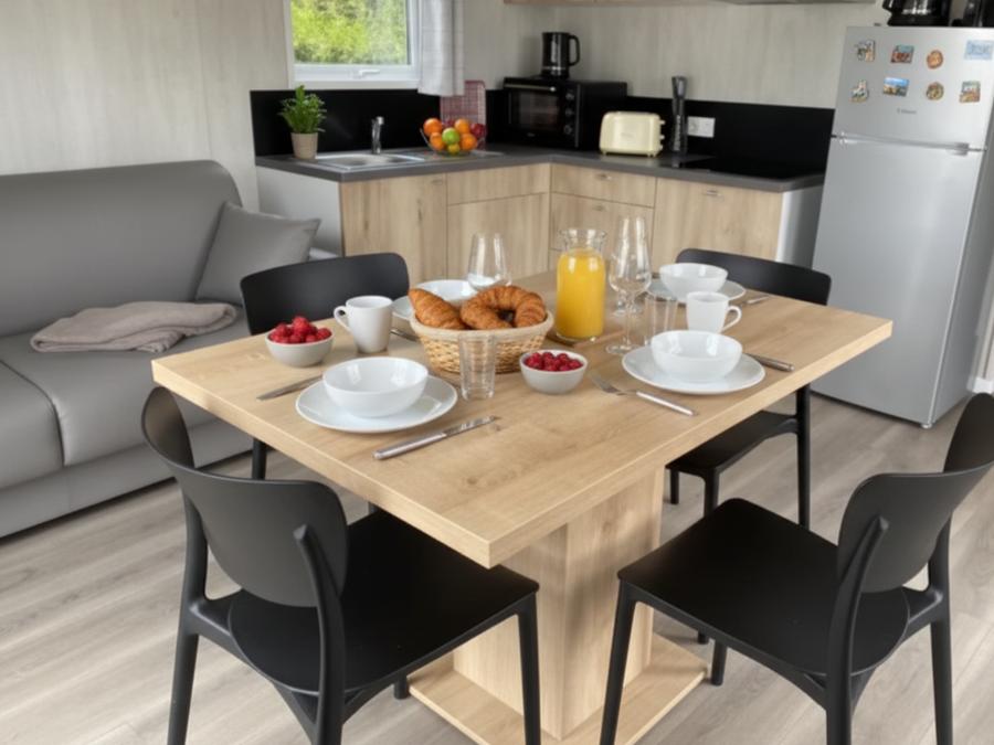 Mobilhome 4 personnes - MOBIWOOD 36 avec son JACUZZI PRIVATIF - 2 Chambres 2