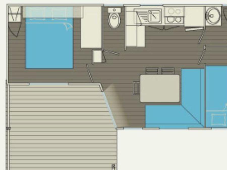 Mobilhome 4 personnes - MH2 VIP PACIFIQUE 30 m² 6