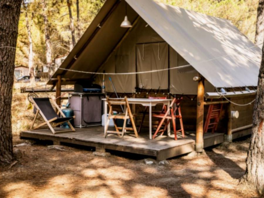 Tente en toile et en bois 4 personnes - Tente Lodge - Sans sanitaires - arrivée le samedi en haute saison 0