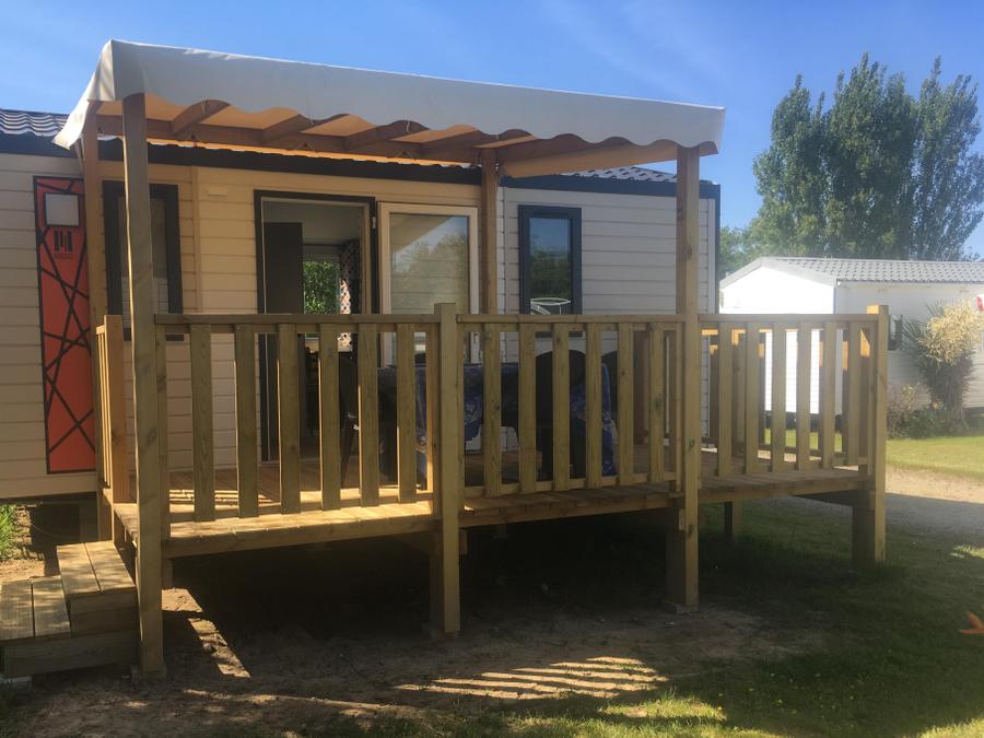 Mobilhome 4 personnes - 2 chambres compact 24 m2 avec terrasse couverte 10 m2 0