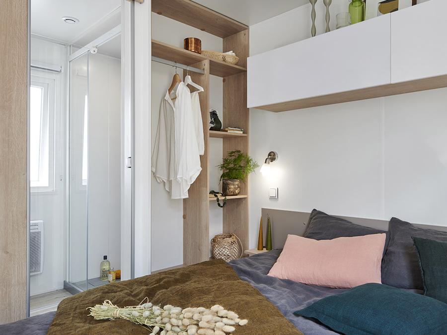 Mobilhome 2 personnes - solo 1 chambre Premium 22m2 avec terrasse couverte 10m2 (lit 160 * 200) 5