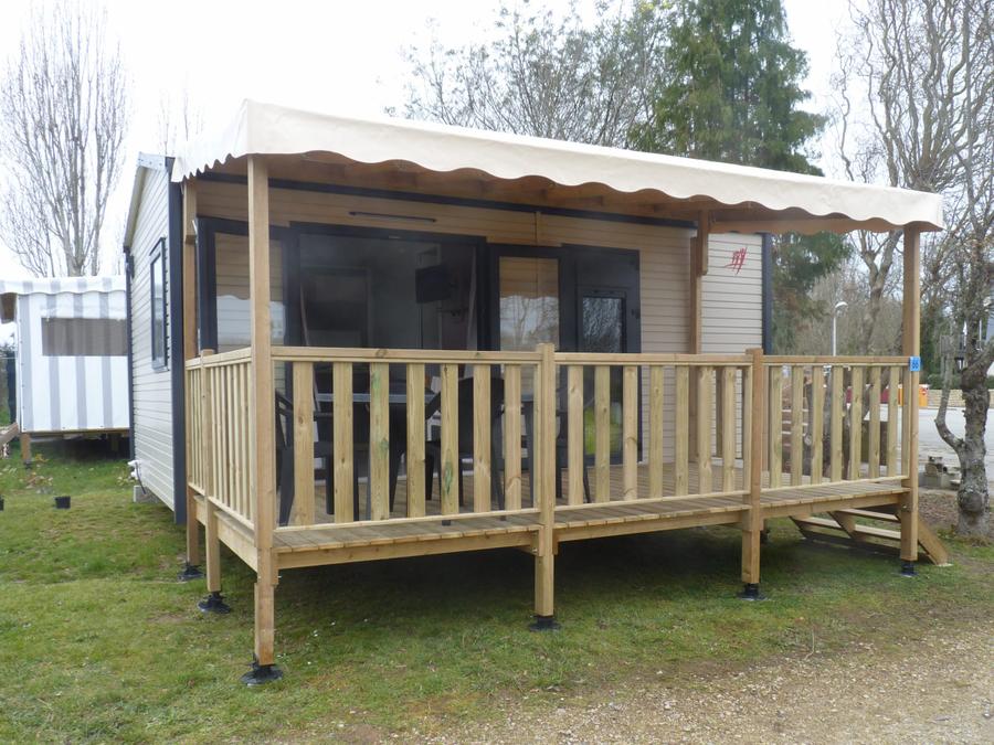 Mobilhome 2 personnes - solo 1 chambre Premium 22m2 avec terrasse couverte 10m2 (lit 160 * 200) 0