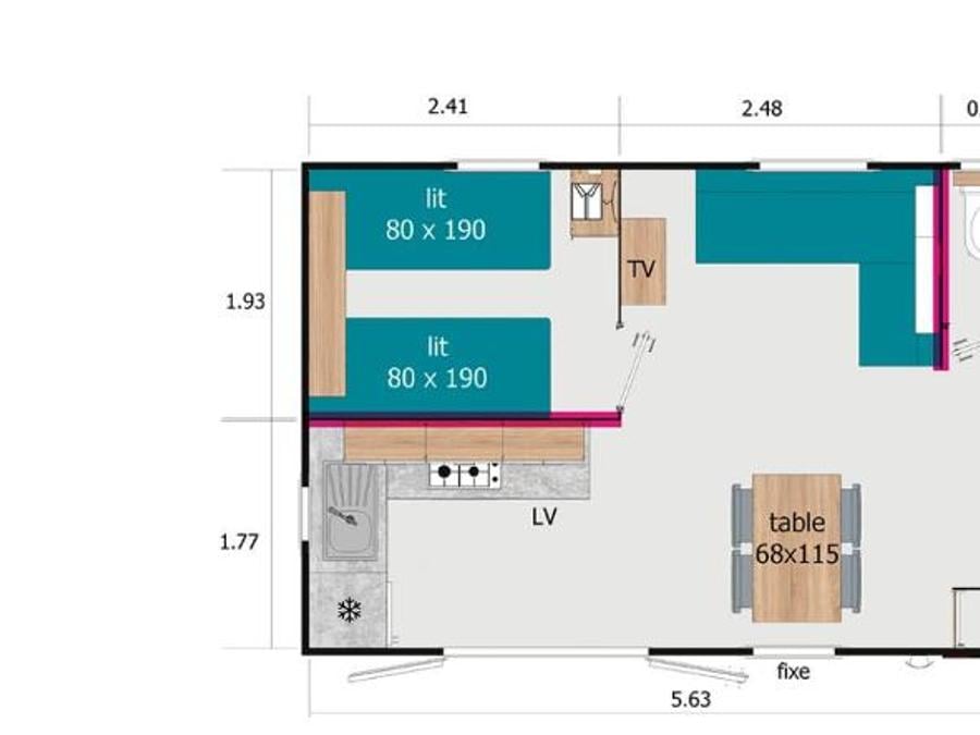 Mobilhome 4 personnes - 2 CHAMBRES 9