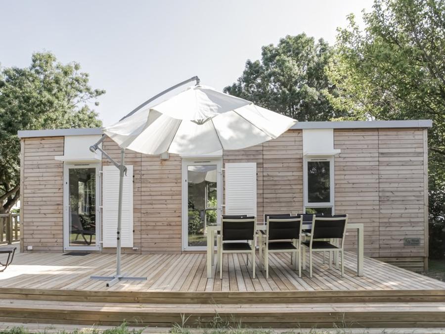 Mobilhome 4 personnes - Premium 40m² 2 chambres + CLIM + TV + terrasse panoramique + draps + serviettes 1