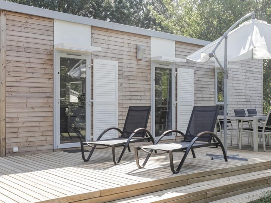 Mobilhome 4 personnes - Premium 40m² 2 chambres + CLIM + TV + terrasse panoramique + draps + serviettes 0