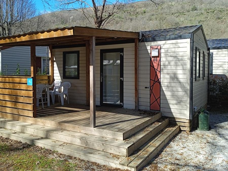 Mobilhome 2 personnes - Confort 23m² - 1 chambre + Terrasse couverte + Clim réversible + TV 0