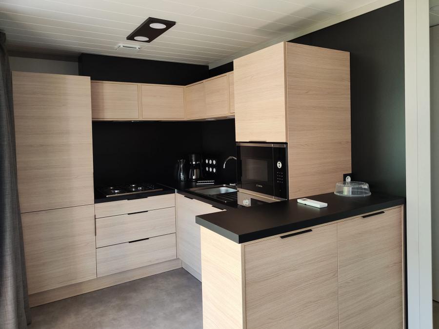 Chalet 4 personnes - SPA Confort 35m² - 2 chambres + Terrasse couverte + Clim réversible + TV 1