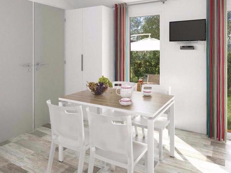 Mobilhome 6 personnes - Confort 36m² - 3 chambres + Terrasse couverte + Clim réversible + TV 1