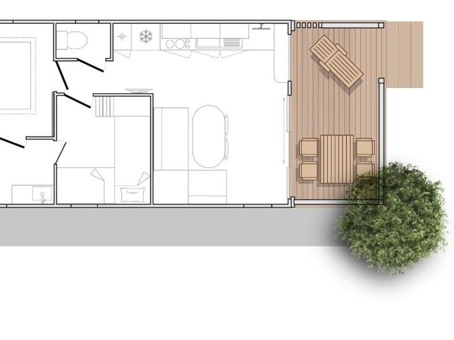 Mobilhome 4 personnes - Mahana 4 personnes 2 chambres 28m² 6