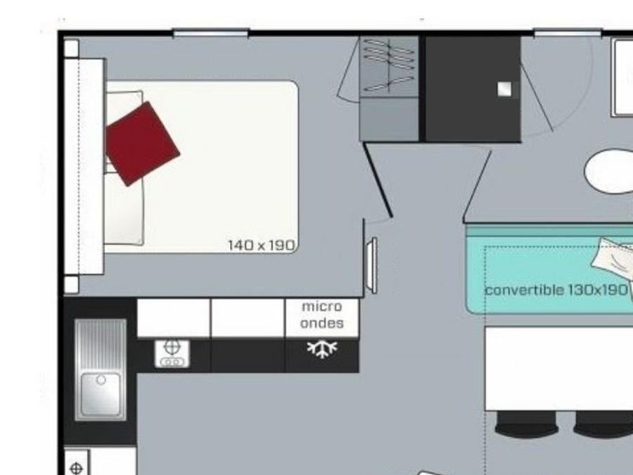 Mobilhome 4 personnes - Cocoon+ 4 personnes 1 chambre 18m² 2