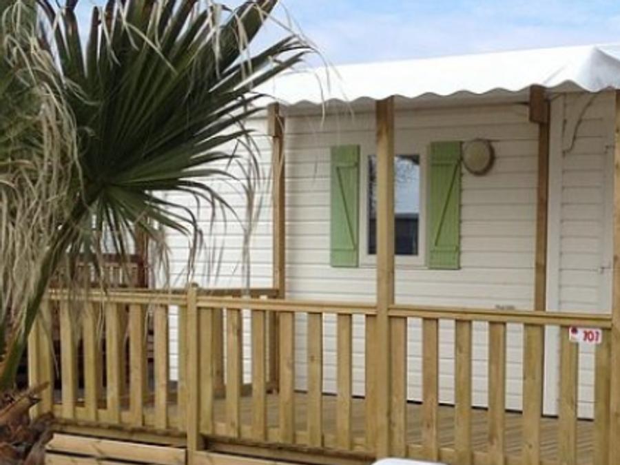Mobilhome 2 personnes - 1 chambre bord d'étang, 16m2 catégorie 1 2