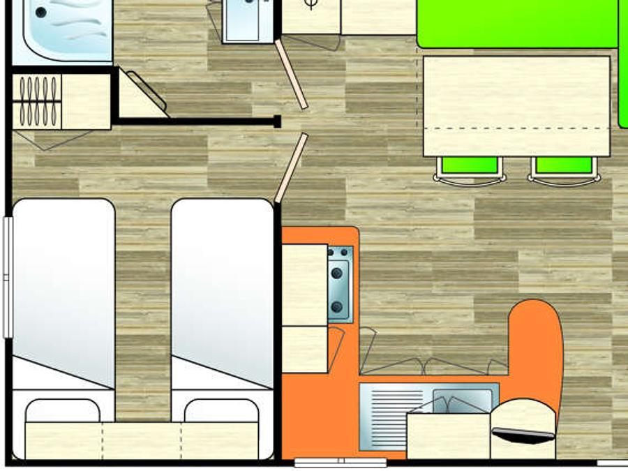 Mobilhome 4 personnes - CONFORT - Quartier Jardin 9