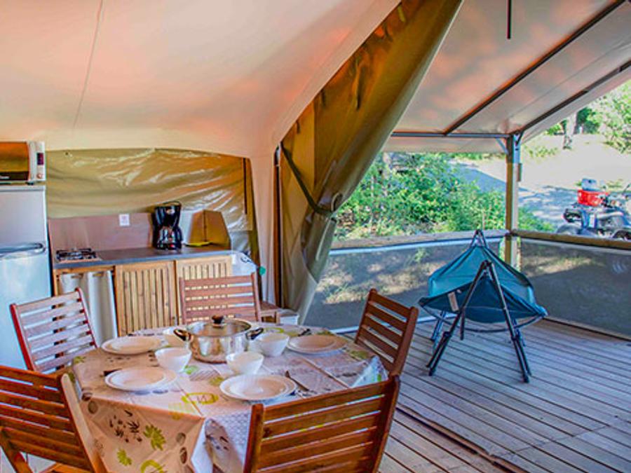 Tente en toile et en bois 5 personnes - Ciela Nature - 2 chambres (sans sanitaire) 2