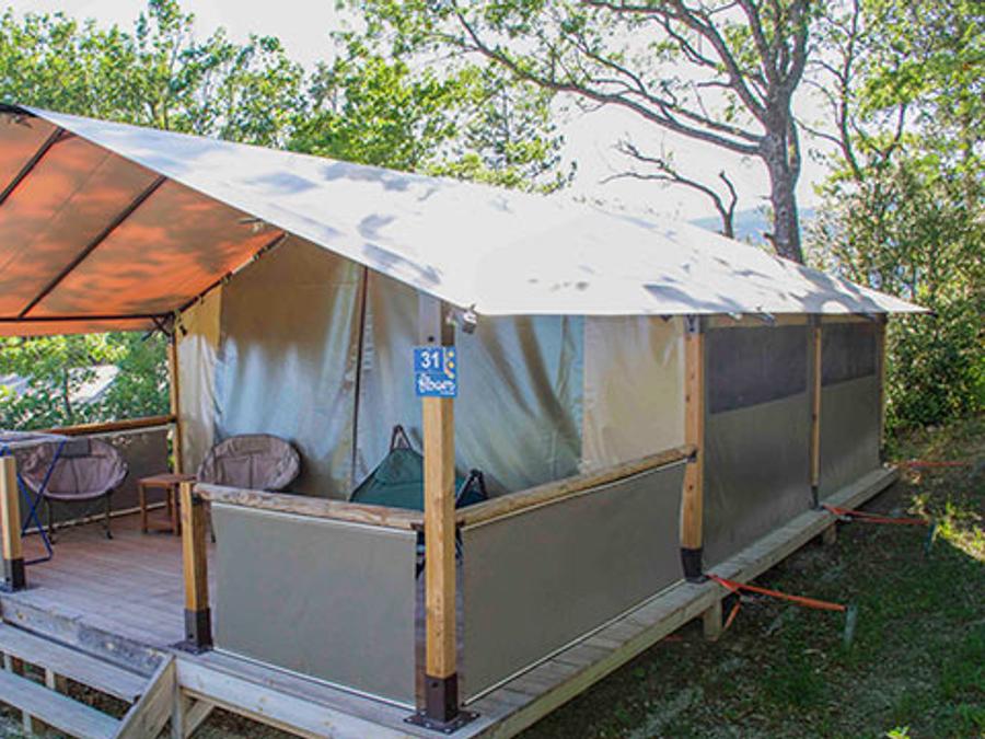 Tente en toile et en bois 5 personnes - Ciela Nature - 2 chambres (sans sanitaire) 1