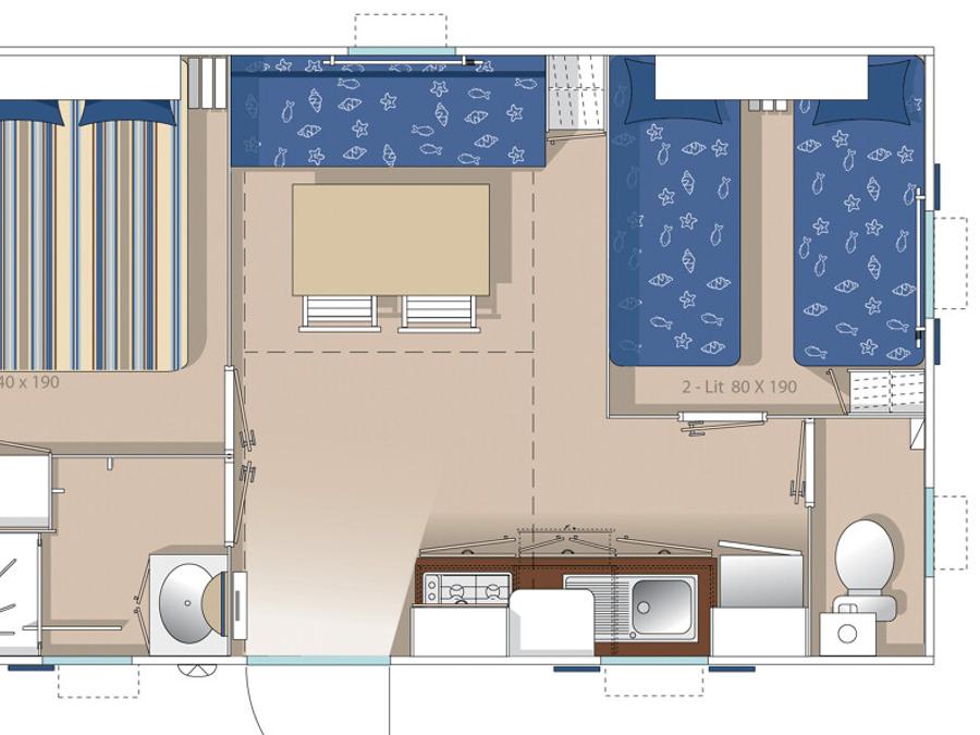 Mobilhome 4 personnes - Ciela Classic - 2 chambres 10