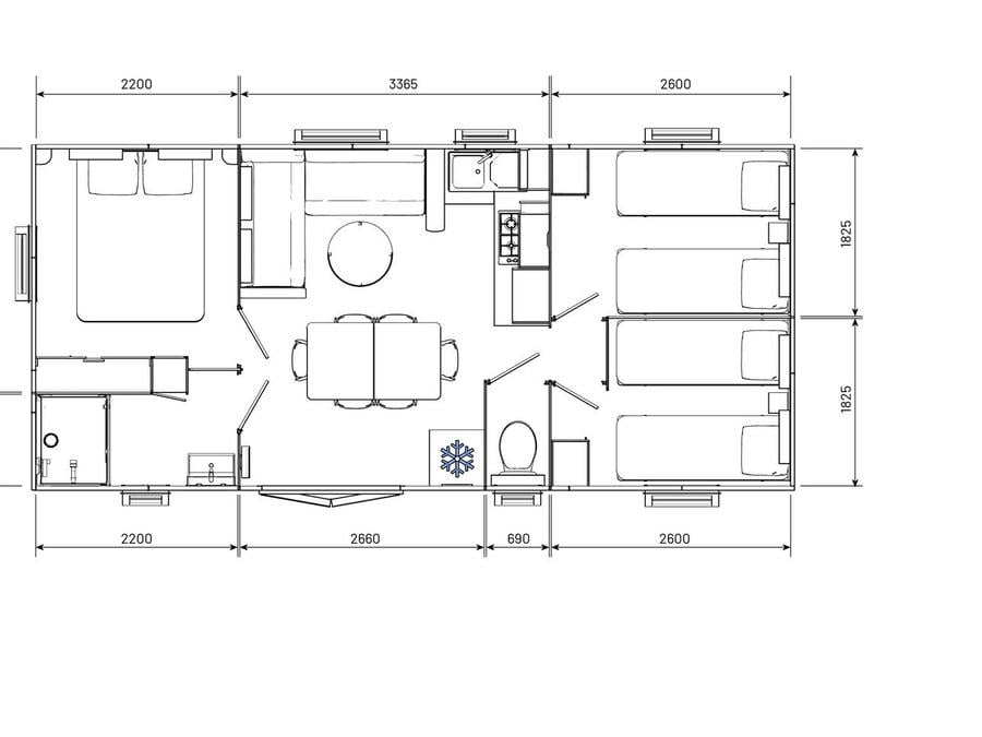 Mobilhome 6 personnes - Ciela Privilège - 3 chambres - Lave-vaisselle, barbecue 19
