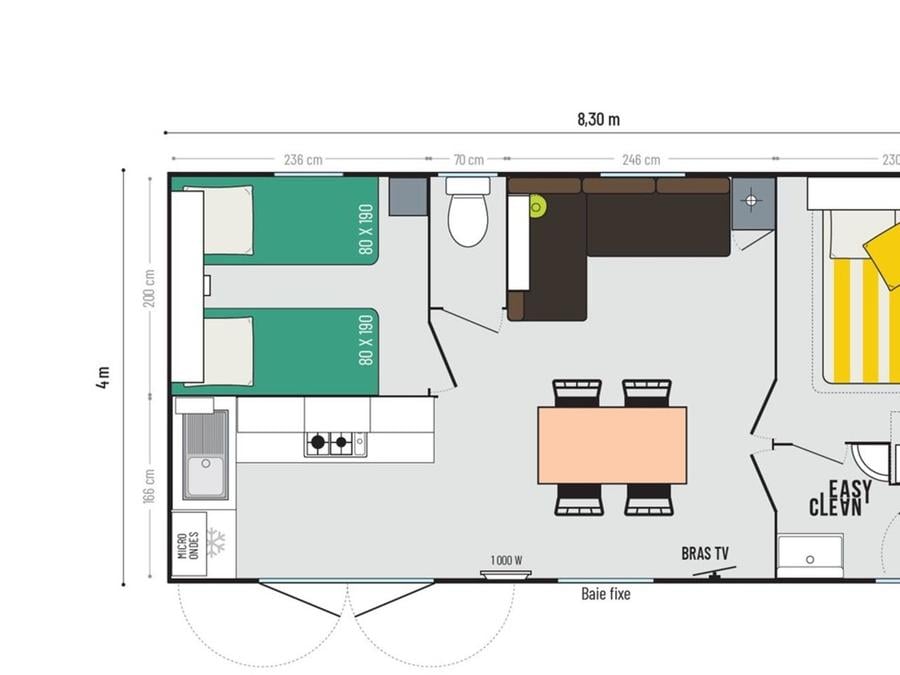 Mobilhome 4 personnes - MH Riviera suite 2Ch 4P 2