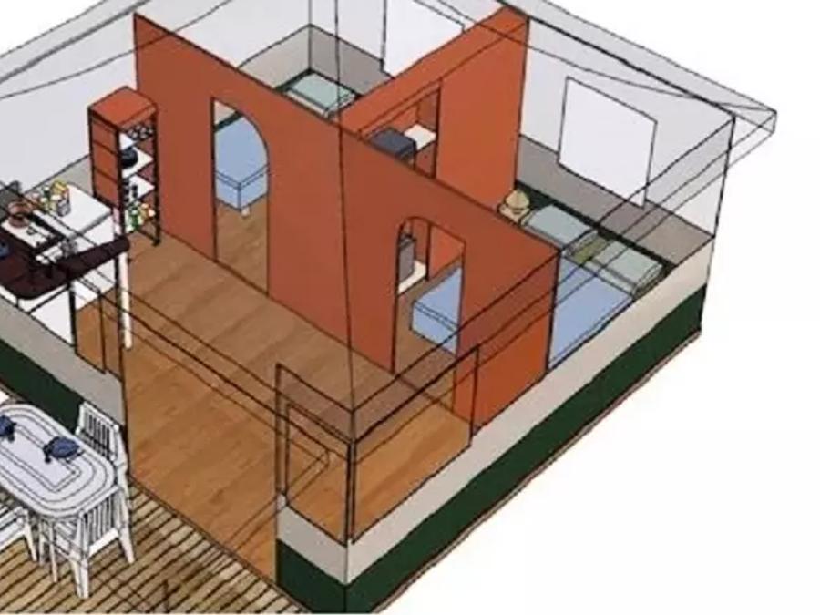 Bungalow toilé 5 personnes - Bungalow toilé 3 pièces 5 personnes - Sans sanitaires 1