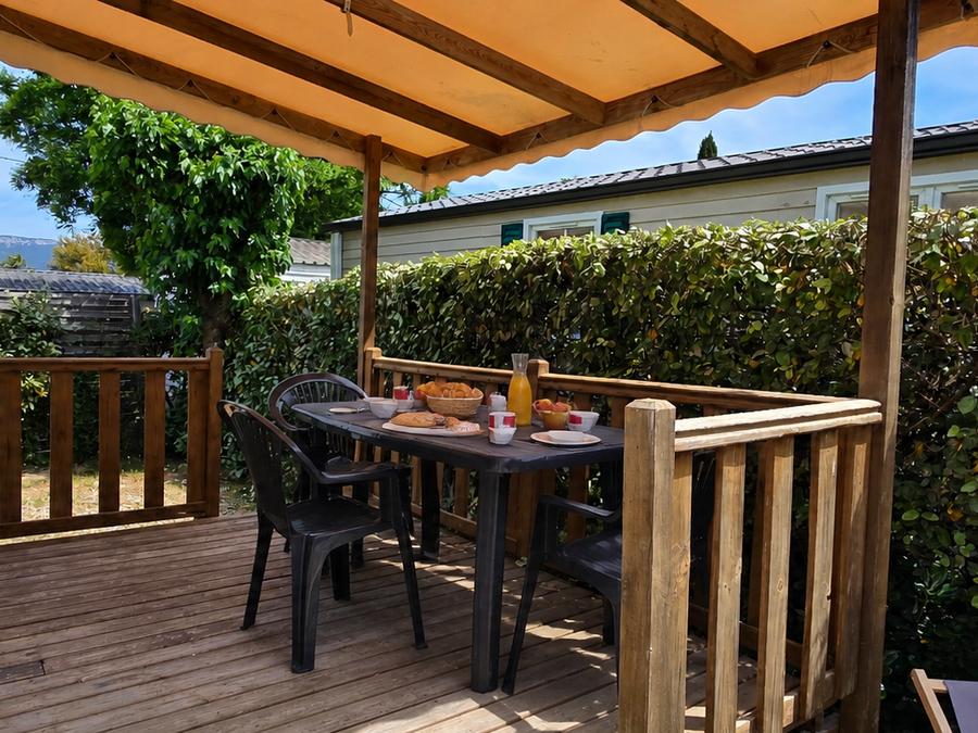 Mobilhome 4 personnes - Mobile-home Aglandau Confort 20m² - 1 chambre - terrasse semi-couverte 10
