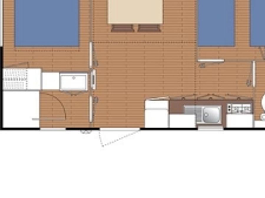 Mobilhome 5 personnes - Cottage Picholine Standard 25m² - 2 chambres - terrasse semi-couverte 5
