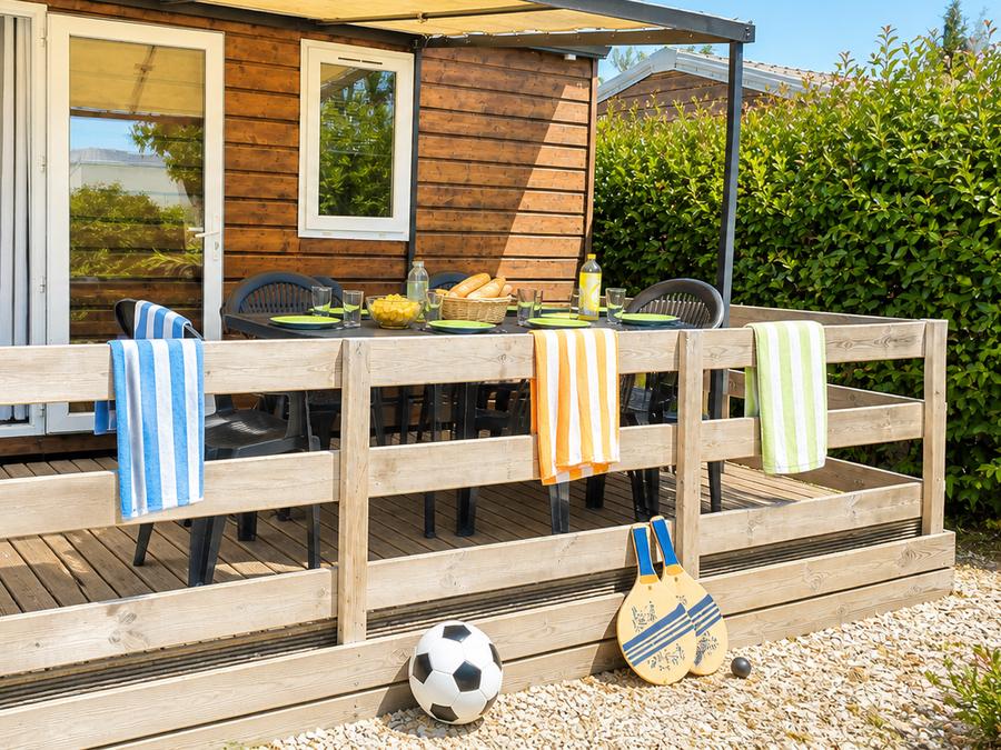 Mobilhome 5 personnes - Cottage Picholine Standard 25m² - 2 chambres - terrasse semi-couverte 11