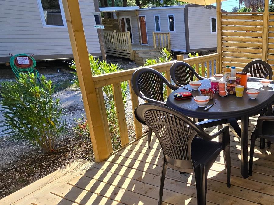 Mobilhome 6 personnes - Mobile-home Riviera Premium 34m² - 3 chambres - terrasse semi-couverte - clim 8