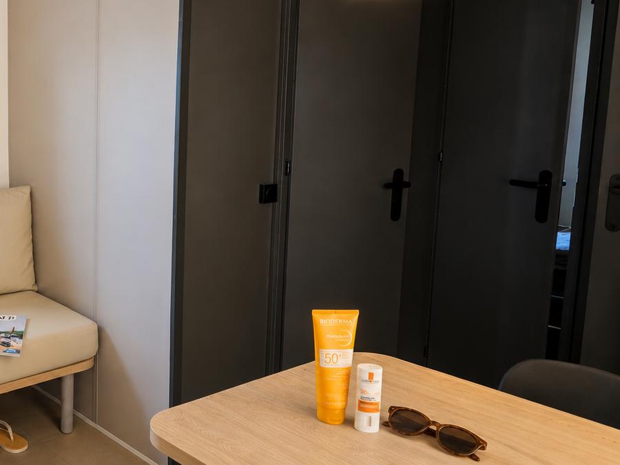 Mobilhome 6 personnes - Mobile-home Riviera Premium 34m² - 3 chambres - terrasse semi-couverte - clim 12