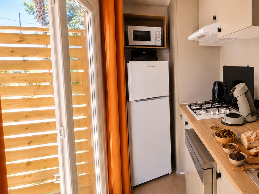 Mobilhome 6 personnes - Mobile-home Riviera Premium 34m² - 3 chambres - terrasse semi-couverte - clim 10