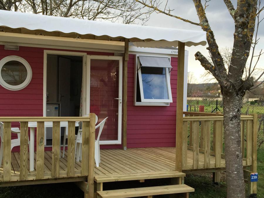 Mobilhome 2 personnes - Mobil-Home Standard 18m² 1 chambre + terrasse semi-couverte + TV + CLIM 2 pers.&nbsp;62844 0