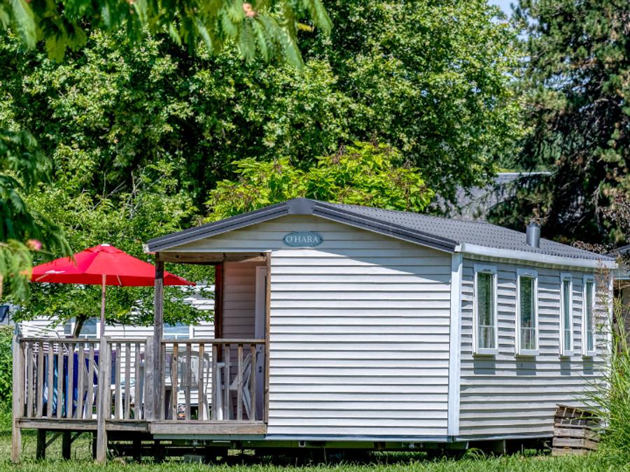 Mobilhome 4 personnes - Standard 27 m² 2 chambres dont terrasse semi-couverte 7 m² + TV 0