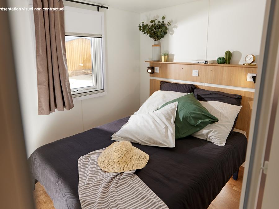 Mobilhome 4 personnes - Homeflower Premium 29m² - 2 chambres + terrasse semi-couverte + TV + draps + serviettes + CLIM 5